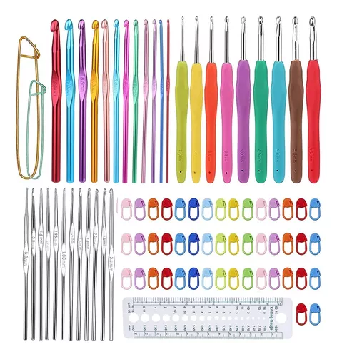 59 Piezas De Ganchos De Ganchillo Kit De Inicio De Tejer Para Adultos  Ergonómico Crochet Mango Suave Herramientas De Ganchilloshopsbc0515