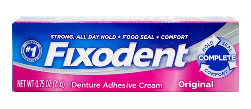 Fixodent Original Adhesivo Para Prótesis Dental Dientes 21gr