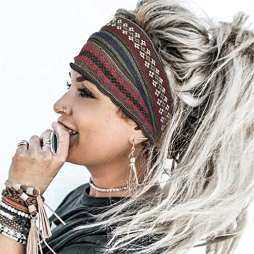 Diademas Gortin Boho Azules Extra Anchas Y Elásticas Kno