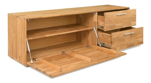 Imagen 3 de 7 de Mueble Tv 100% Madera Maciza De Roble Ref: Maciza09
