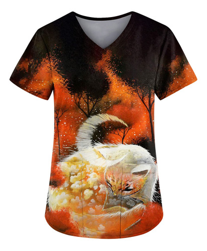 Camiseta Estampado Animal 3d Para Mujer Blusa Tipo Tunica