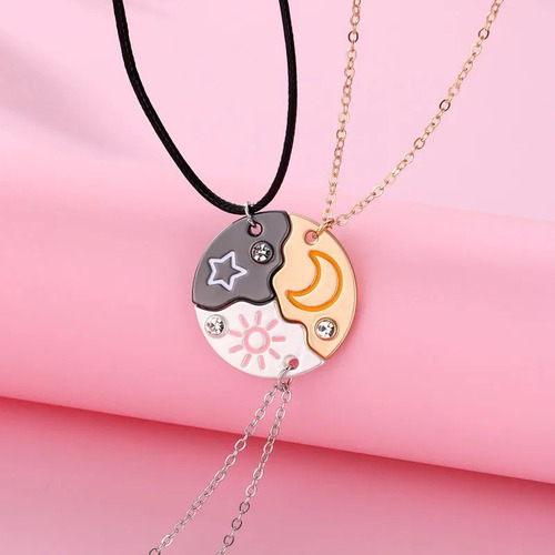Para 1 3 Collares Sol Luna Estrella Mejores Amigos Hijos