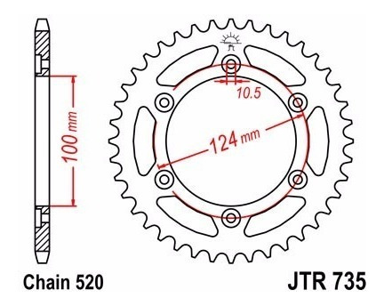 Corona De Transmision Jt Ducati Monster 696  520 Z 45 En Fas