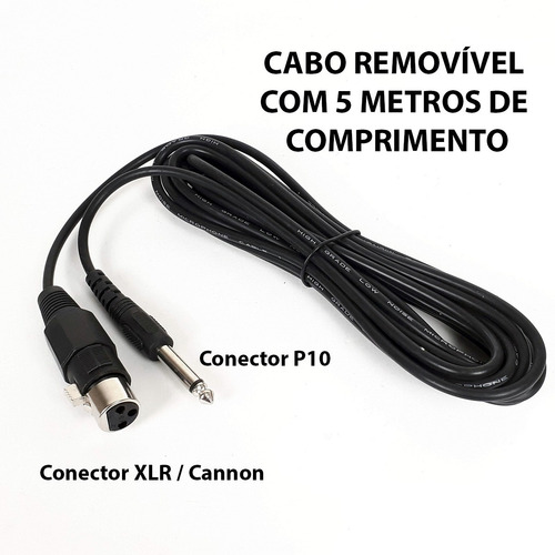 Microfones MXT M-201 dinâmico p10 preto/prateado