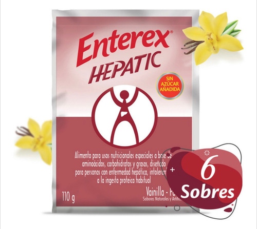 Enterex Hepatic Vainilla 110g Pack De 6 Sobres