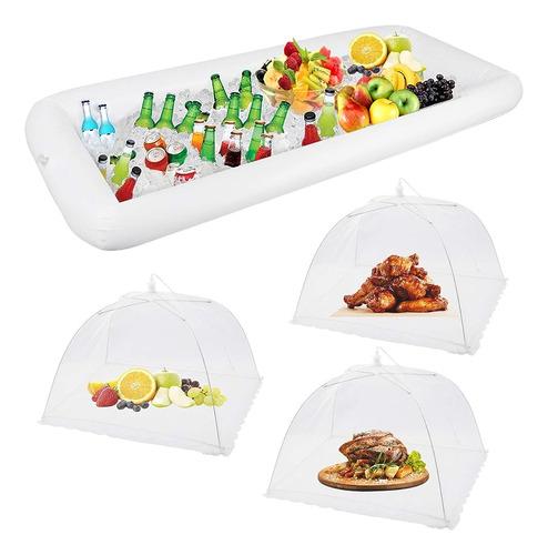 1pcs Barras Inflables De Servicio Y 3pcs Mesh Food Umbrella 