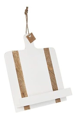 Imagen 1 de 1 de Soporte Libros De Cocina De Madera Blanca 11 1 4 X 15 1...