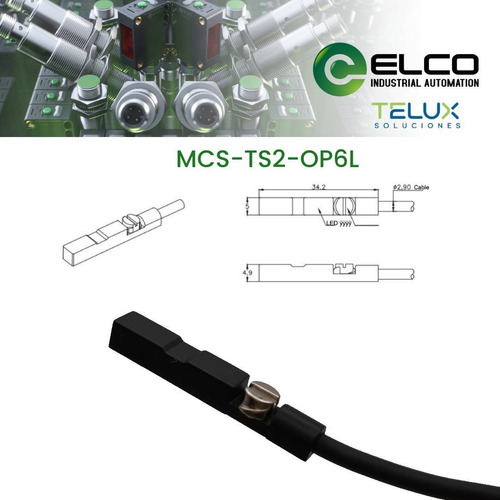 Sensor Magnetico Elco Mcs-ts2-op6l Para Piston Pnp Kit 10pz