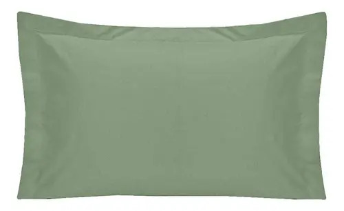 Kit 2 Fronhas Percal 600 Fios 100% Algodão Toque Acetinado Cor Green Field