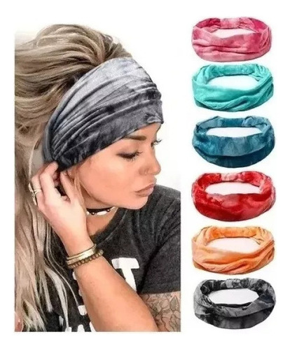 Juego De 6 Diademas Anchas Para Mujer, Deportivas, Para Yoga
