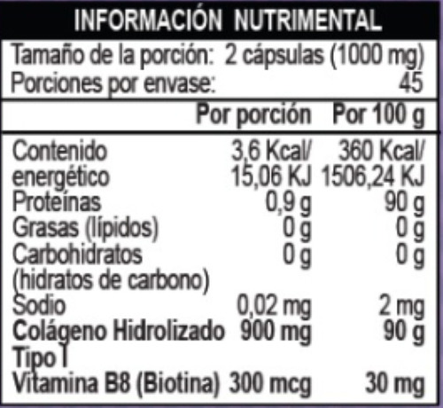 Nt Nutrition Colágeno Hidrolizado Y Biotina 3 Frasco 90 Cap Sabor natura