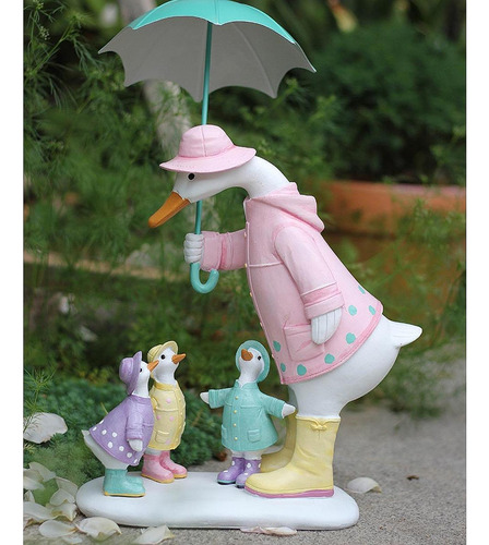 Estátua De Pato Decoração Da Da Paisagem Miniatura De