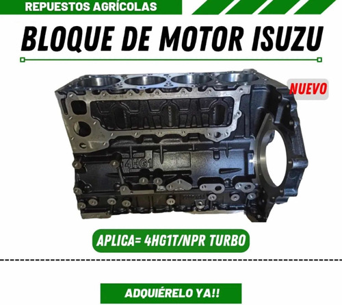 Bloque De Motor Isuzu Npr 4hg1t Turbo Nuevo