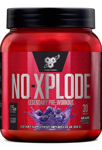 Pre Workout No- Explode Bsn 1.22 Lb De 30 Serv Sabor Uva