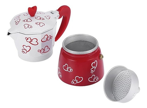 Imagen 3 de 3 de Cafetera Espresso Moka Filtro De Aluminio 6 Tazas 300ml