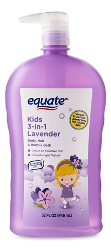 Baño De Burbujas Para Cuerpo Y Cabello 3 En 1 Equate 946ml