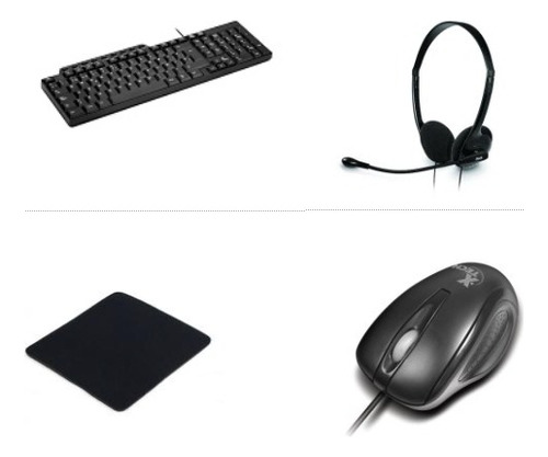 Kit Xtech Teclado + Mouse + Headset + Mousepad - Kt029xcl12
