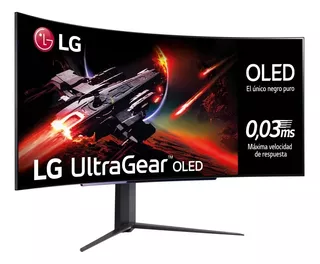 Monitor Gamer LG 45 Ultragear 45gr95qe-b Oled Curvo Wqhd