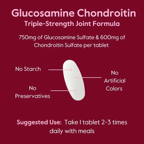 Glucosamina Y Sulfato De Condroitina 750mg 600mg 250 Tableta