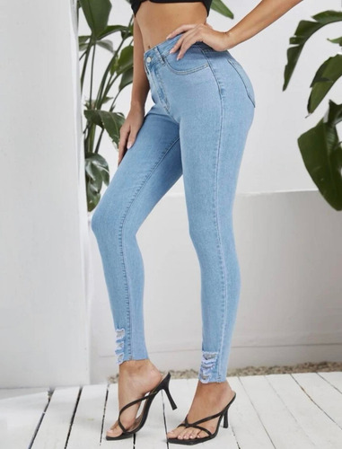Jeans Tiro Alto Muy Elasticados Modelos A La Moda
