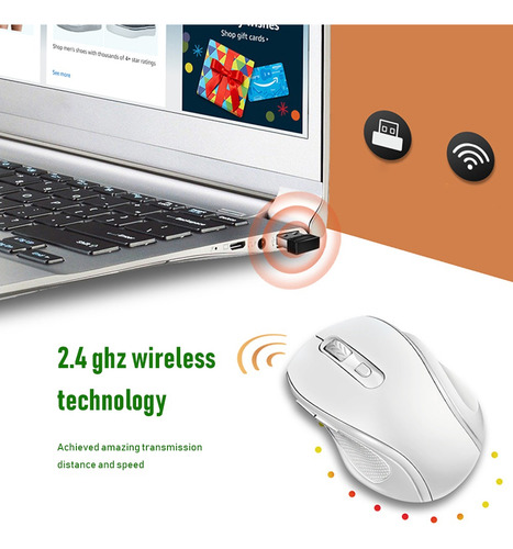 Mouse De Oficina Inalámbrico Con Receptor Usb 5.0
