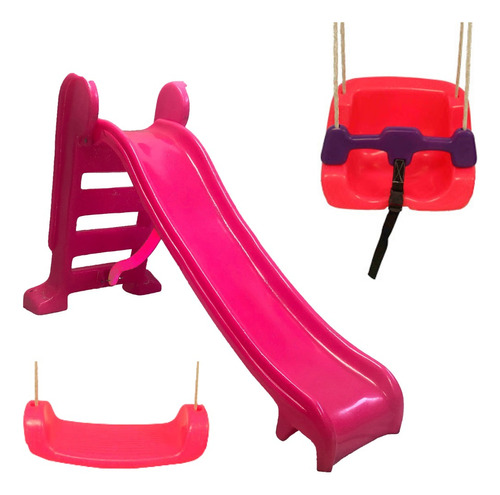 Playground Infantil Balanço Bebe Escorrega Medio Brinde Baby