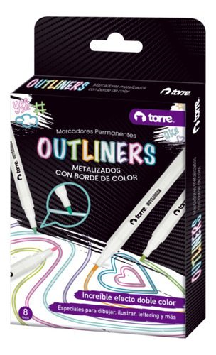 Marcadores Outliners 8 Colores Torre