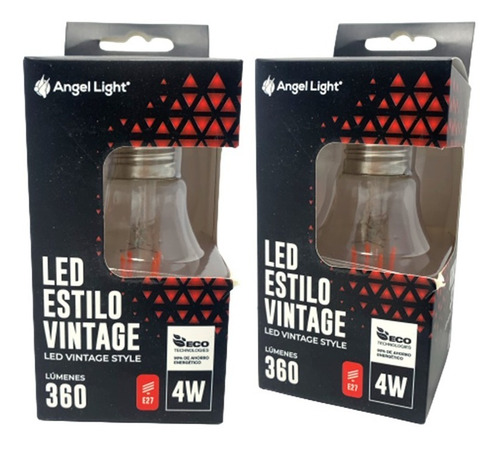 Imagen 1 de 1 de Bombillo Vintage Led 4w Rojo Decorativo Tienda *