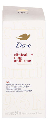 Desodorante Dove Clinical Tono Uniforme Roll On 50ml