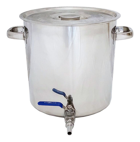 Panela Caldeirão Aço Inox 32 Litros Com Válvula Para Cerveja Artesanal 20135v O