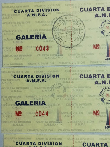 Entrada Partido De Futbol / Cuarta División / Años 90 (Usado)