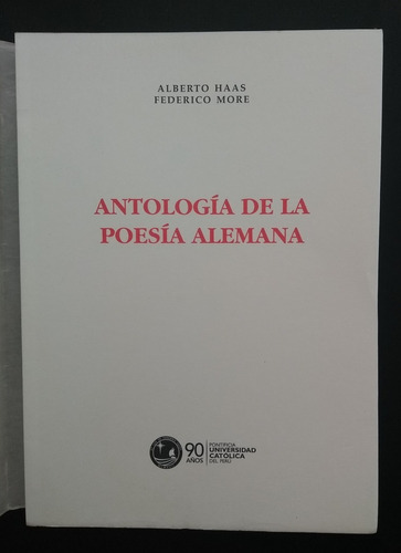 Alberto Haas - F. More - Antología De La Poesía Alemanas