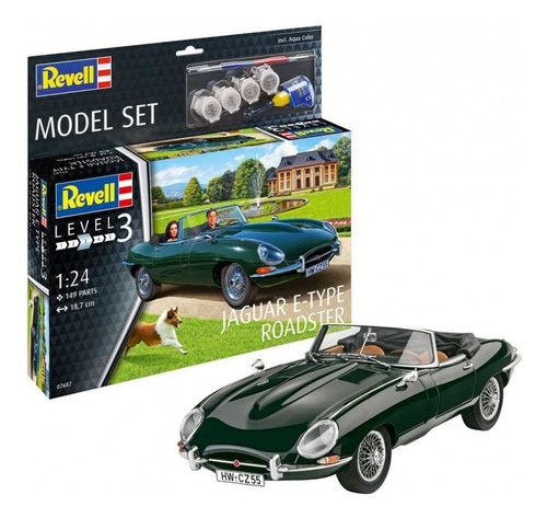 Revell 67687 Jaguar E-type Roadster 1/24 Model-set