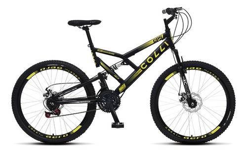 Bicicleta Colli 220 Aro Aéreo 26 Preto Fosco/amarelo Neon