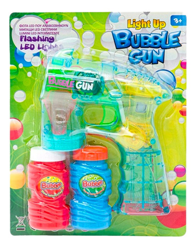 Pistola Lanzador Burbujas Electrica Burbujero Luz Y Sonido Color Color Al Azar