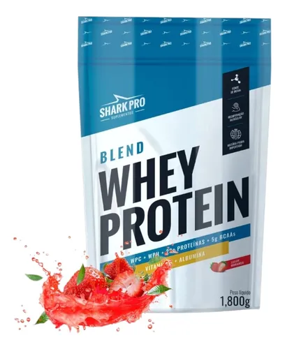 Proteina Blend Whey Protein 1.8kg Frutilla - Shark Pro