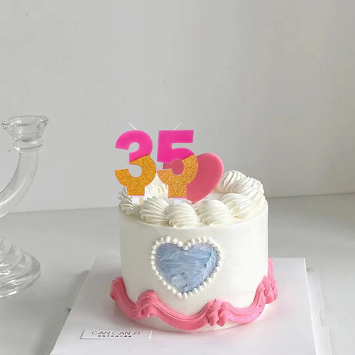 Vela De Cumpleaños Rosa 2, Velas De Ambiente Decorativo Con