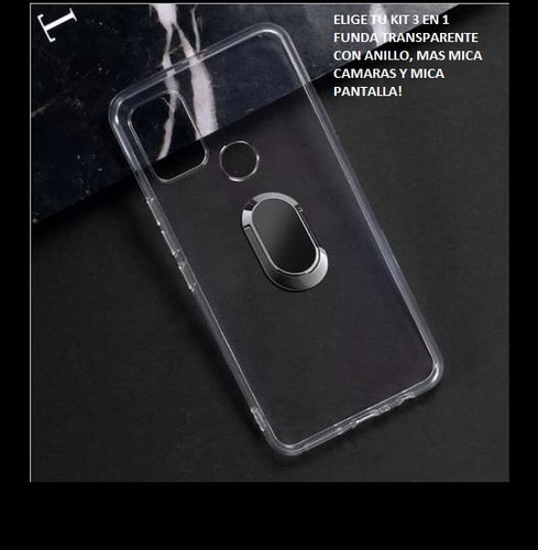 Funda Anillo+micas Umidigi A9 Pro Kit 3 En 1 ! Protección ! (Reacondicionado)