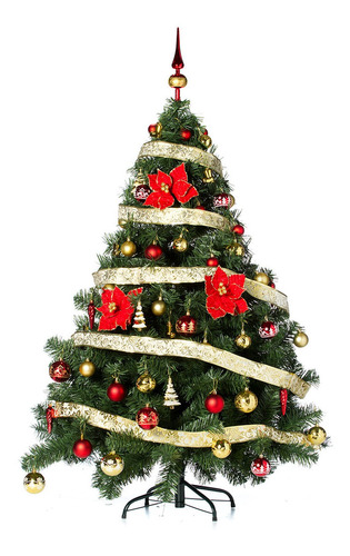 Arbol Navidad Montañes Deluxe 1.30mts Con Adornos Decoración