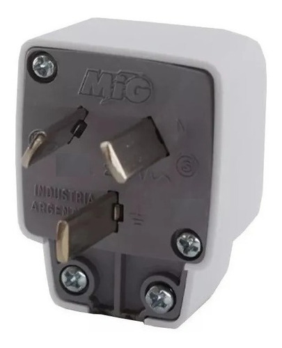 Ficha Macho 10 Amp. Mig Alto Consumo Salida Lateral