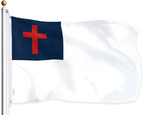 Bandera Cristiana 90 Cm X 60 Cm