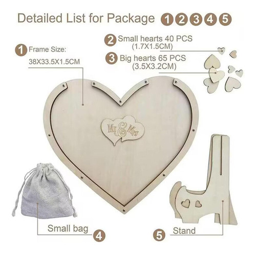 Recepción De Boda En Forma De Corazón Libro De Invitados