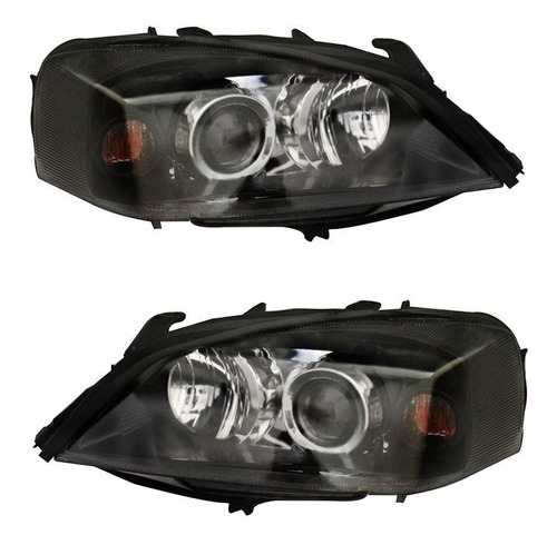 Par Faros Chevrolet Astra Con Lupa F/negro 2004 2005 2006