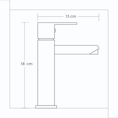Grifo Mezclador Para Lavabo 17cm Funcion Agua Fria/caliente Acabado FA-77510 Color FA-77510