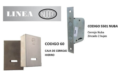 Dos Cerrojos Nuba Mas Caja Promocion!