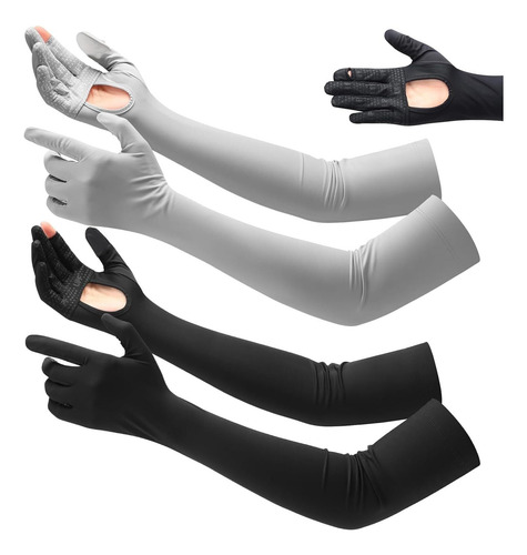 = Upf50+ Guantes Largos,muñeca Brazo Ajustables,pantalla