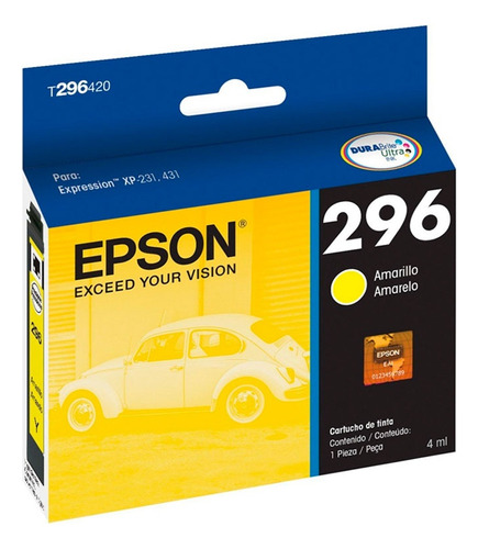 Cartucho Original Para Epson Xp241 Xp431 T2964 Amarillo Nnet