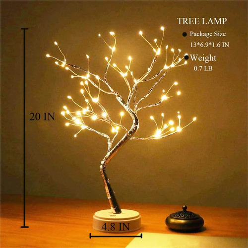 Luz Nocturna Led, Cuento De Hadas, Árbol, Alambre De Cobre