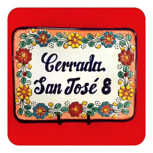 Imagen 4 de 6 de Placa Talavera Poblana Personalizada Especial 20x20 Cm Plc