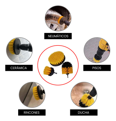 Kit De Limpieza Profunda Auto Hogar Casas Cepillo 27 Piezas